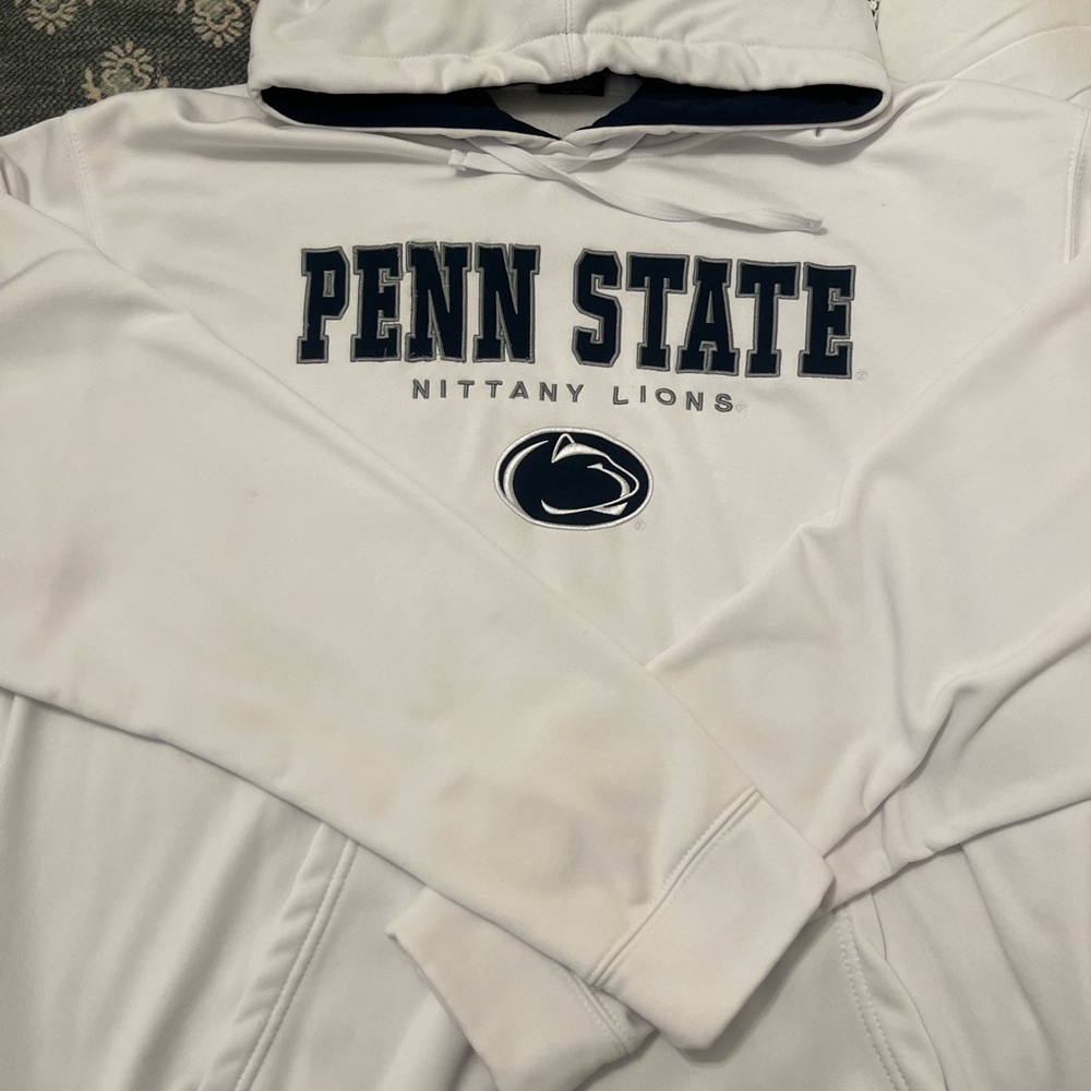 Penn State - Colosseum White and Navy Hoodie